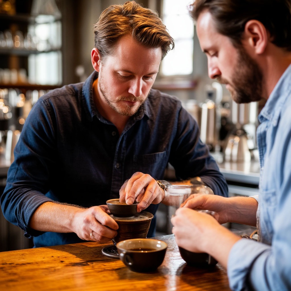Professional cupping
 and brewing techniques session